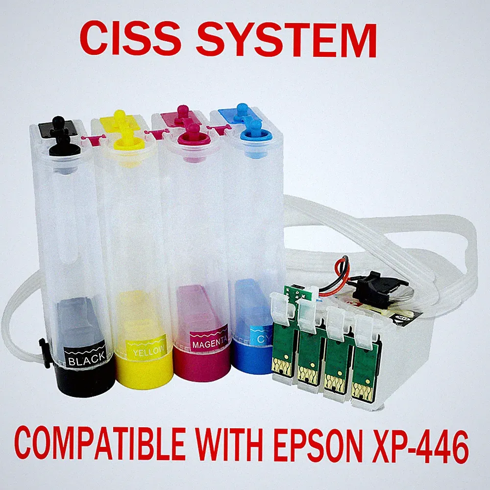 CISS Continuous Ink Supply System Compatible with Epson XP-446 Printer CISS ONLY