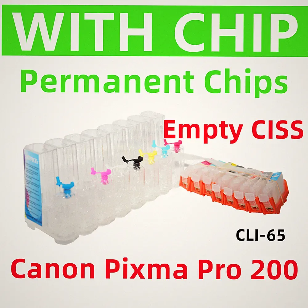 Empty Cis ciss ink system for Canon Pixma Pro 200 200S Printer cli-65 cartridge