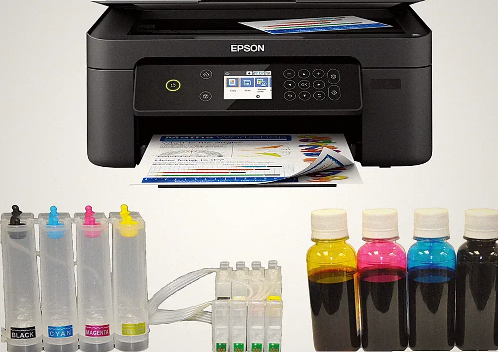 New Epson Wireless Printer 400ml Sublimation Ink Continue Ink System Bundle Kit